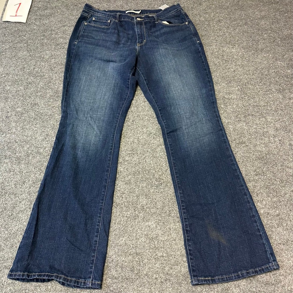 Levis Jeans Womens Size 12 Blue 515 Bootcut Dark Wash Stretch Denim Stain